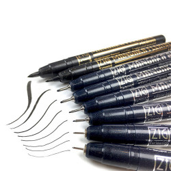 Kuretake mangaka black set of 8 pens - szal art - sklep plastyczny