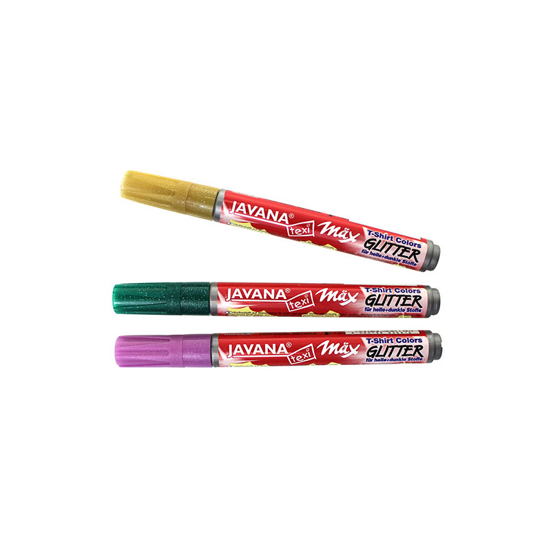 Kreul javana glitter pisaki do tkanin - Sklep plastyczny - szał dla pl
