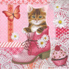 Serwetka do decoupage Ambiente 22-13309035 cat in shoe - sklep plastyc