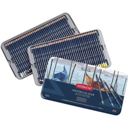 Derwent watercolour zestaw 72 akwarelowych kredek metal opak - sklep p