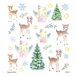 DP Craft 27 pieces of deer and angels glitter stickers
