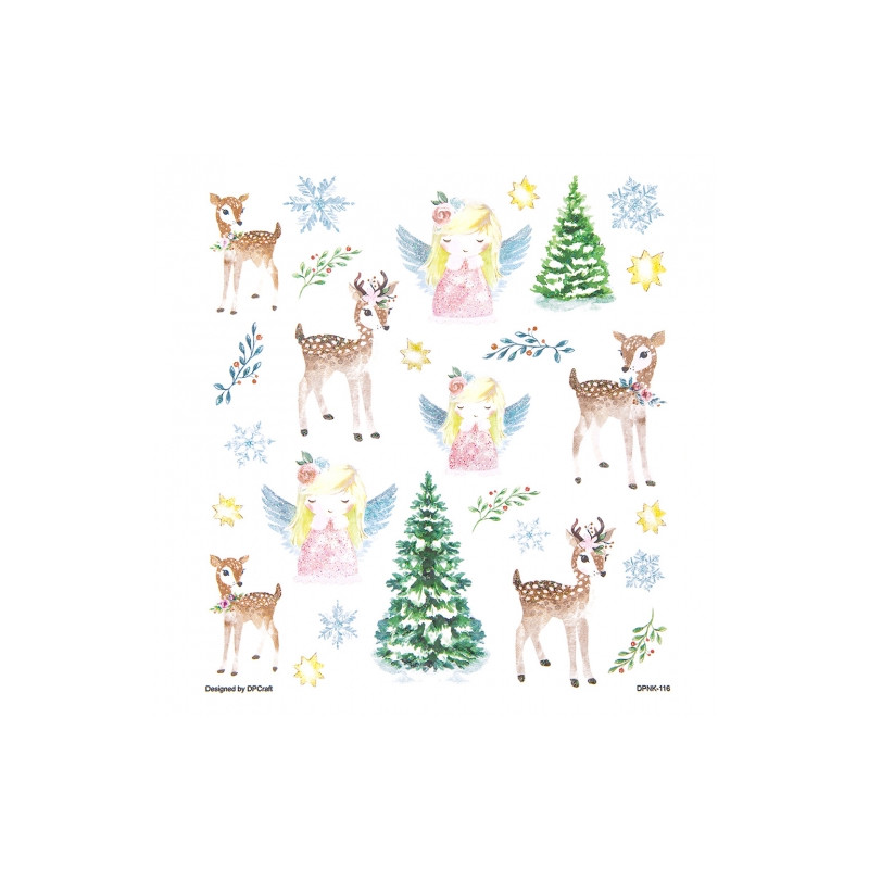 DP Craft 27 pieces of deer and angels glitter stickers
