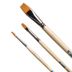 Talens artcreation zestaw 3 płaskich pędzli syntetycznych 9099233M