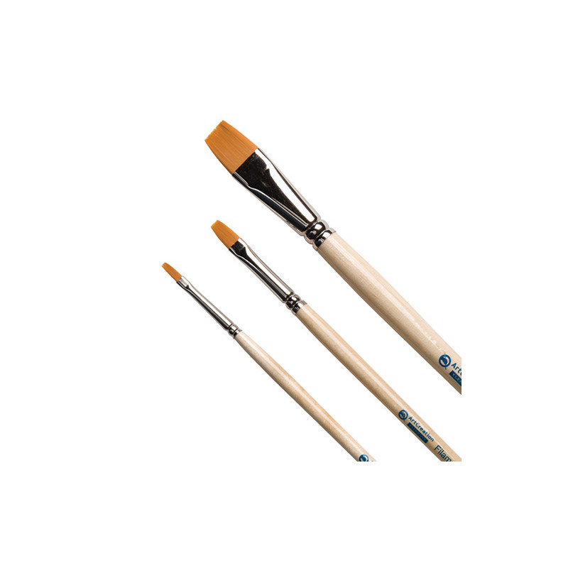 Talens artcreation zestaw 3 płaskich pędzli syntetycznych 9099233M - S