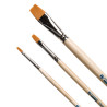 Talens artcreation zestaw 3 płaskich pędzli syntetycznych 9099233M - S