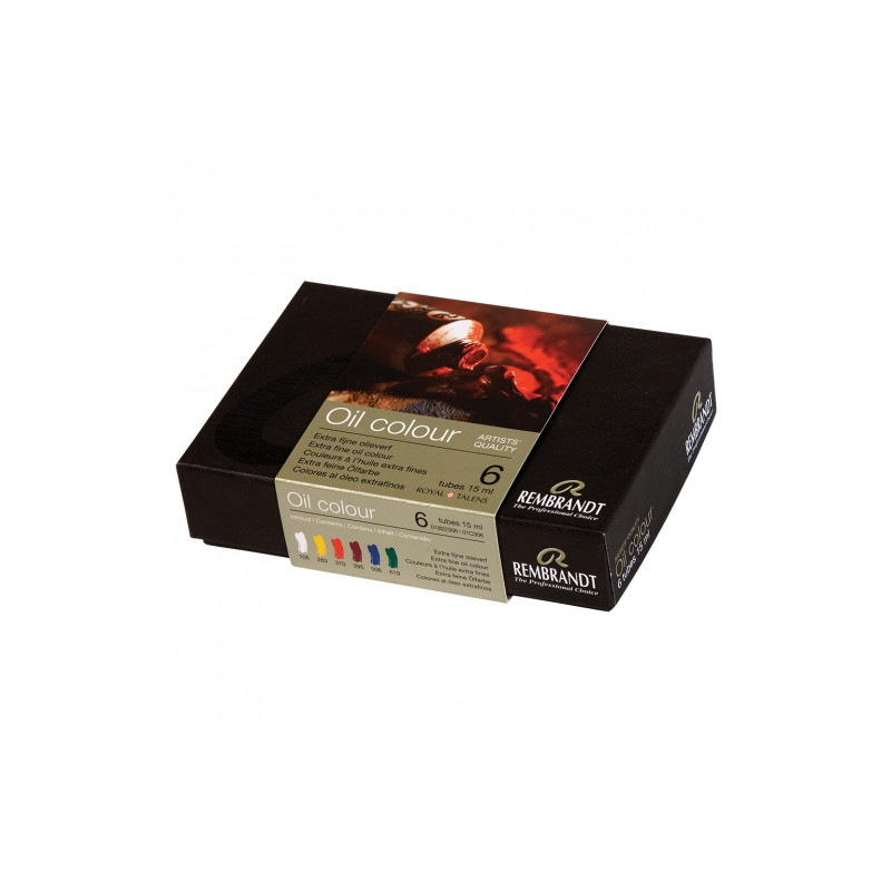 Talens rembrandt set of oil paints 6x15ml