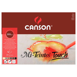 Blok Canson mi-teintes touch 355g 12ark - sklep plastyczny - szał dla