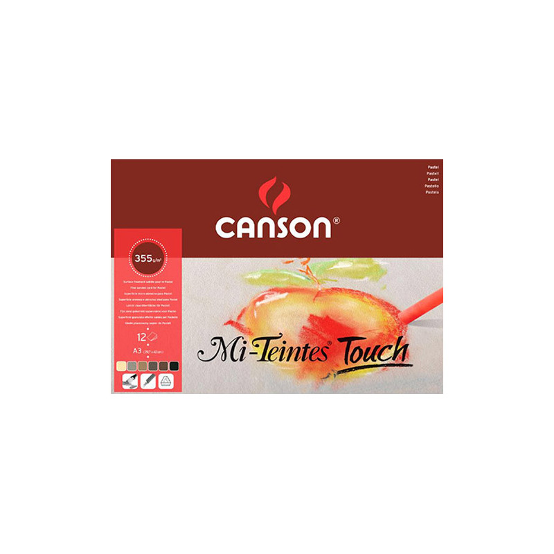 Blok Canson mi-teintes touch 355g 12ark - sklep plastyczny - szał dla