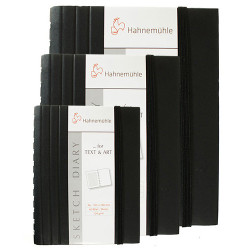 Szkicownik Hahnemuhle diary 120g 60 ark. czarny spirala gumka - Sklep