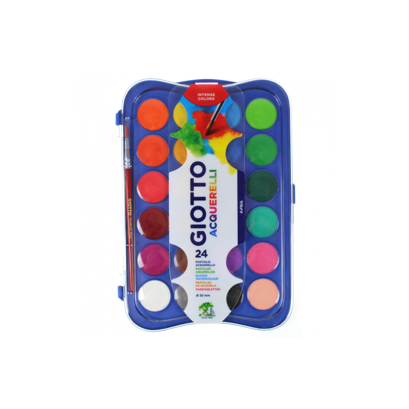 Giotto aquarelli akwarele w plastikowym opakowaniu 24 kolory - Sklep p