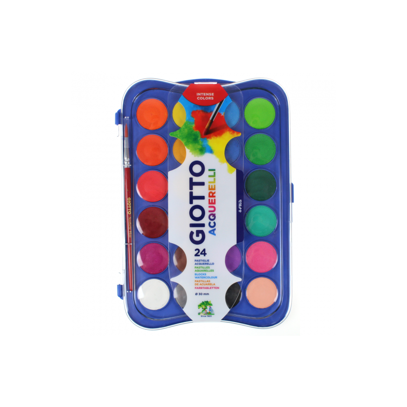 Giotto aquarelli akwarele w plastikowym opakowaniu 24 kolory
