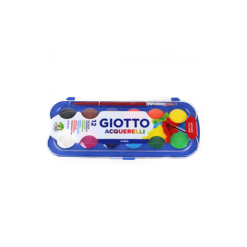 Giotto aquarelli akwarele w plastikowym opakowaniu 12 kolorów - Sklep