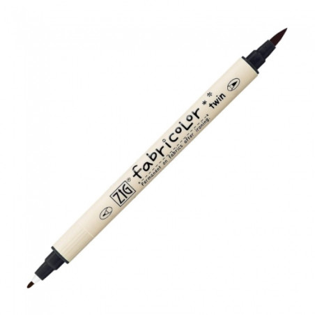 Kuretake zig fabricolor twin czarny pisak do tkanin - sklep plastyczny