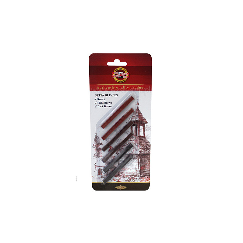 Koh-i-Noor sepia stick on a blister of 6 pieces
