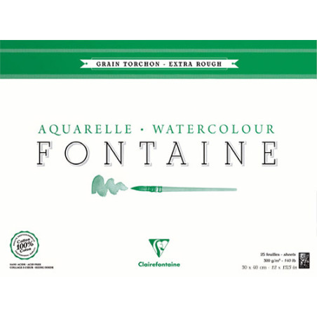 Blok Clairefontaine watercolour fontaine torchon 300g 25ark