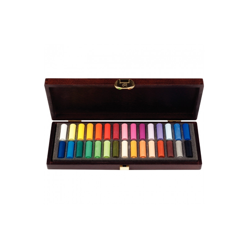 Rembrandt pastels soft pastel wooden box 30 half lengths
