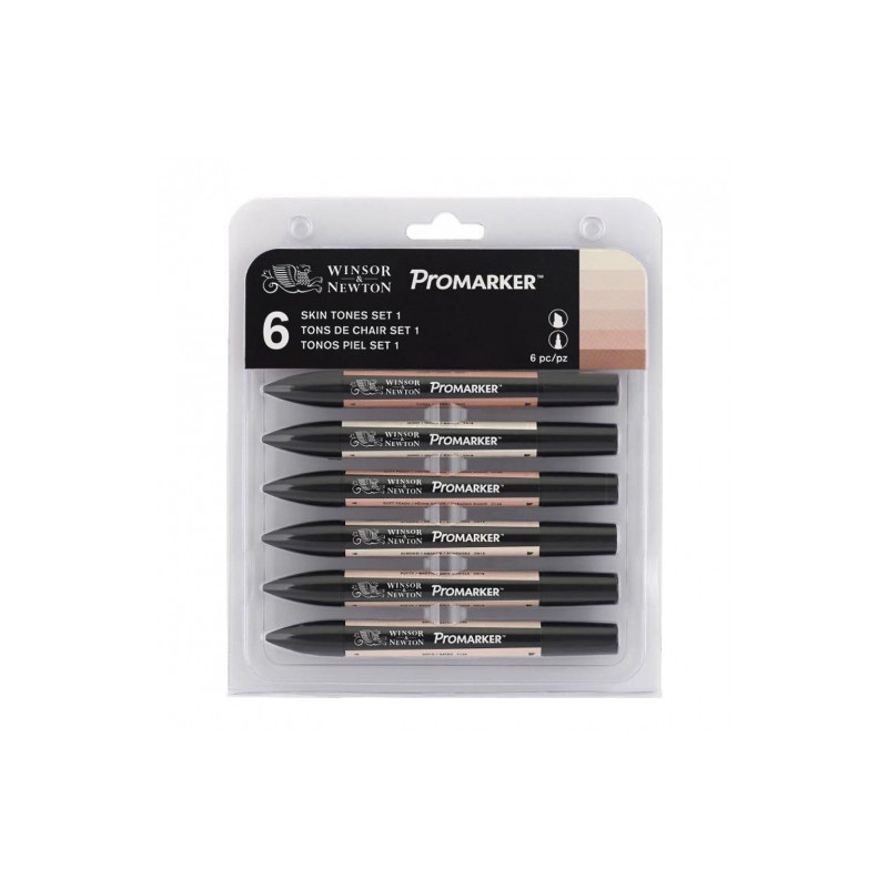 Winsor&Newton promarker skin tones 1 zestaw 6 kolorów 0290114 - Sklep
