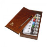 Renesans maxi acrylic wooden pencil case set of acrylic paints 7x60ml