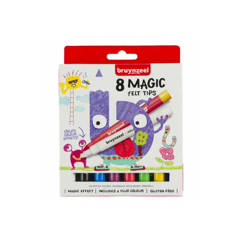 Bruynzeel zestaw 8 magicznych pisaków - Sklep plastyczny - szał dla pl