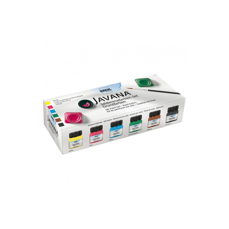 Kreul javana creative zestaw farb do jedwabiu 6x20ml - sklep plastyczn