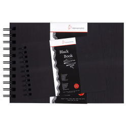 Szkicownik Hahnemuhle black book czarny na spirali 250g 30akr - Sklep
