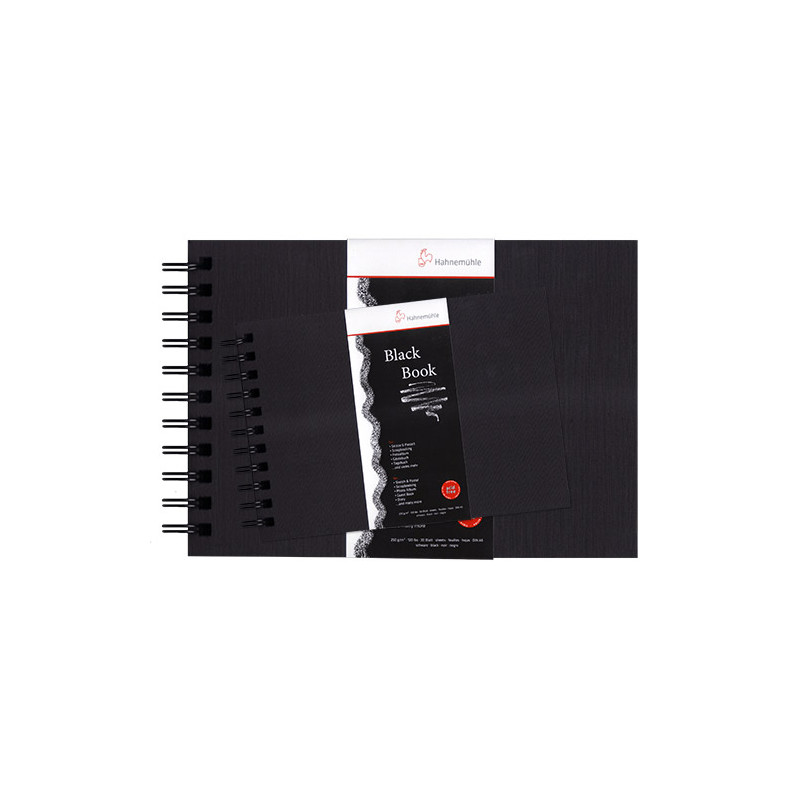 Szkicownik Hahnemuhle black book czarny na spirali 250g 30akr - Sklep