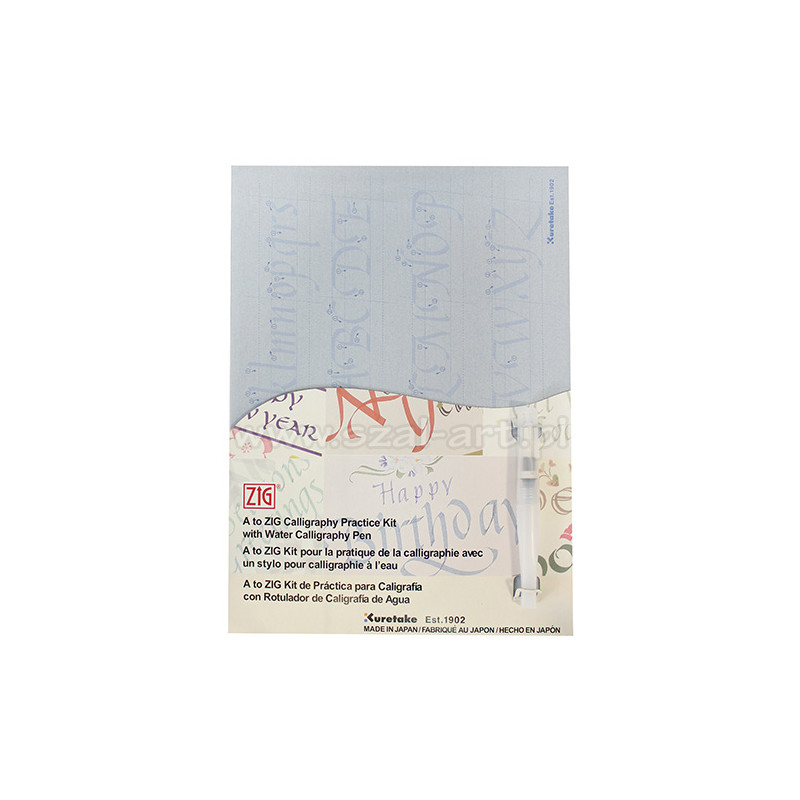 Kuretake calligraphy practice sheet zestaw do nauki kaligrafii - sklep