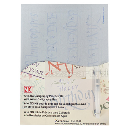 Kuretake calligraphy practice sheet zestaw do nauki kaligrafii - sklep
