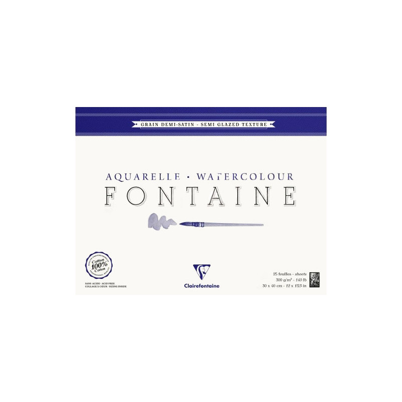 Blok Clairefontaine fontaine demi satine 300g 25ark - sklep plastyczny