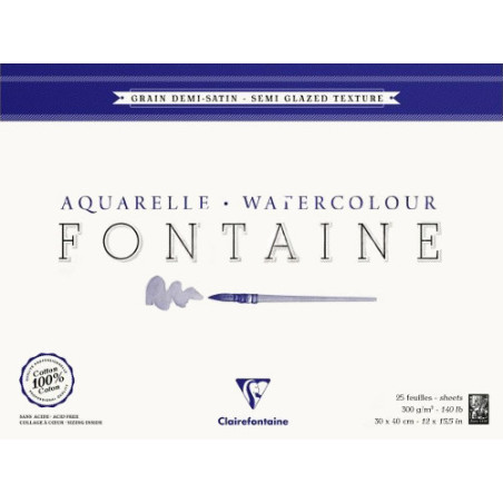 Blok Clairefontaine fontaine demi satine 300g 25ark