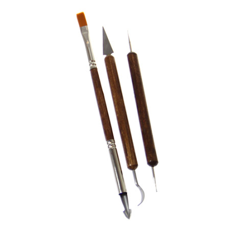 A set of 3 double-sided tools - a brush - szał art - sklep plastyczny