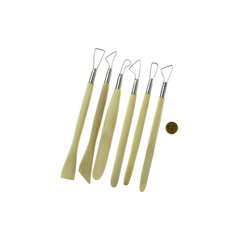 Ceramic spatula tools set of 6 pieces - art store