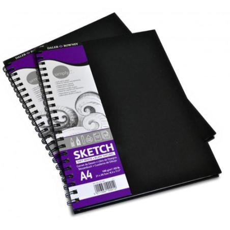 Szkicownik Daler Rowney simply na spirali 100g 54ark - Sklep plastyczn