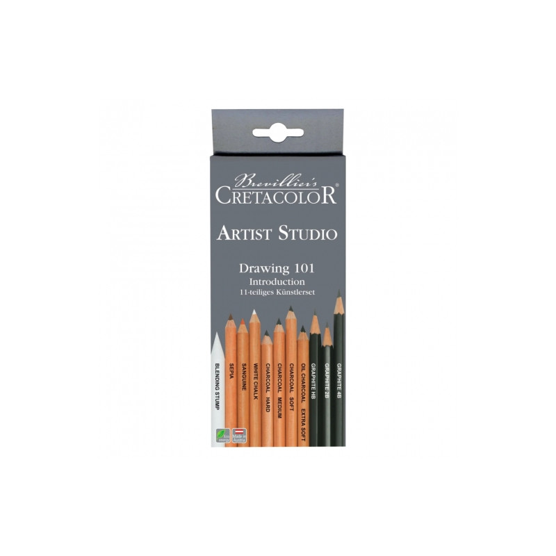 Cretacolor artist studio drawing set of 11 elements