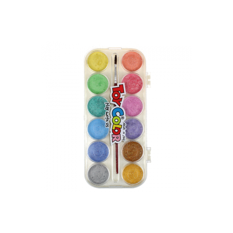 Toy Color set of watercolors 12 pearl colors