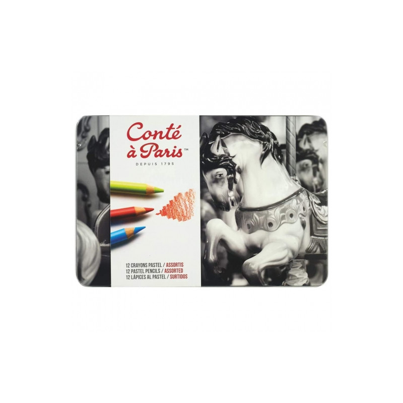 Conte a Paris a set of 12 pastels in a metal crayon pack