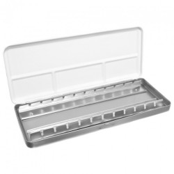 Metal cassette for watercolors half cubes 24pcs