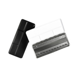 Metal cassette for watercolors half cubes 24pcs
