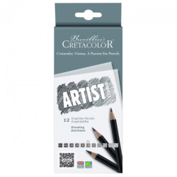Cretacolor artist studio zestaw 12 ołówków 6B-4H - Sklep plastyczny -