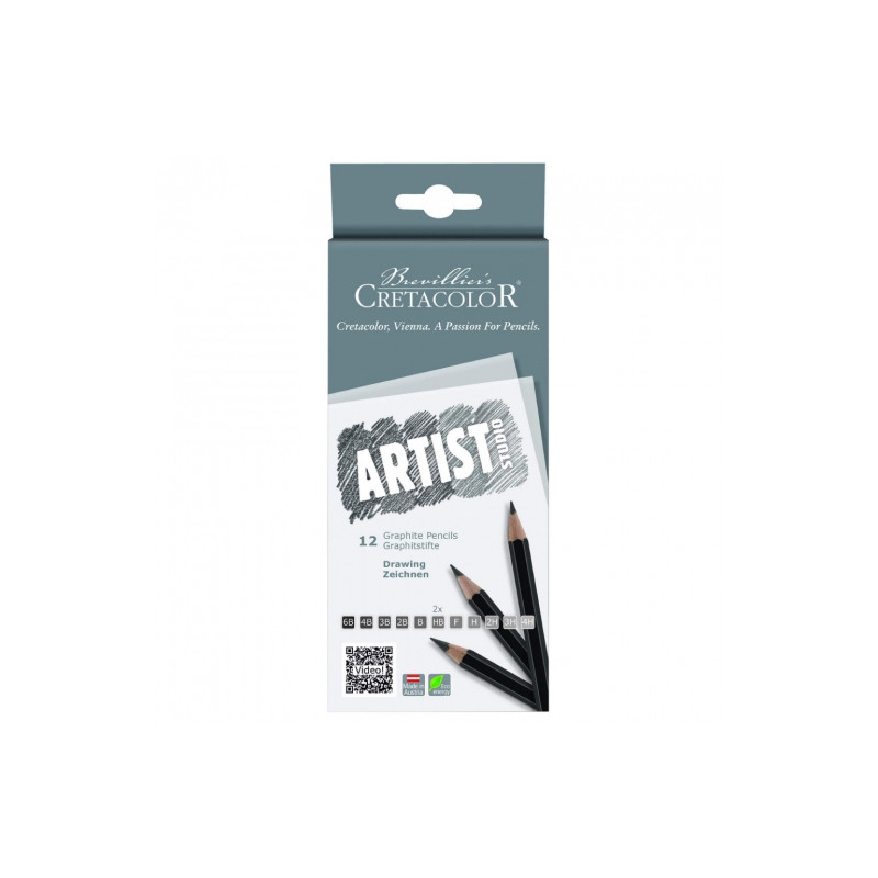 Cretacolor artist studio  set of 12 pencils 6B-4H