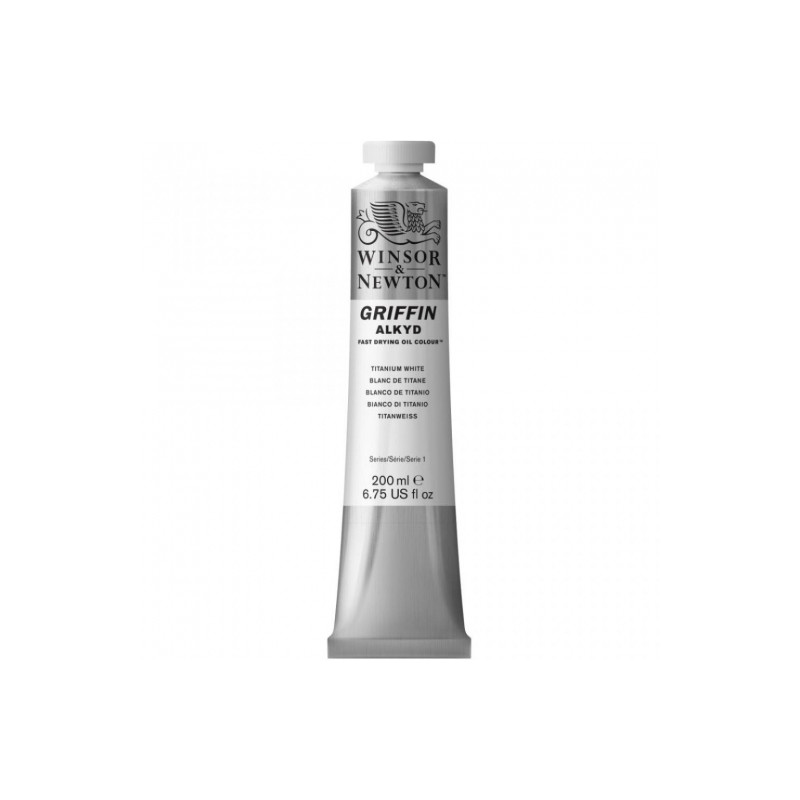 Winsor&Newton griffin farba alkidowa titanium white 200ml - Sklep plas