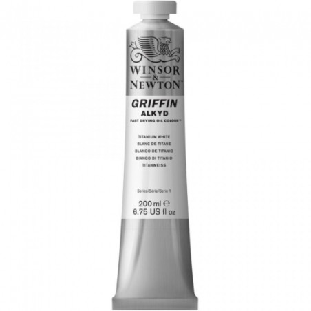 Winsor&Newton griffin farba alkidowa titanium white 200ml - Sklep plas