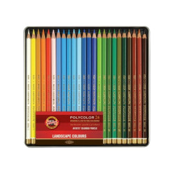 Koh-i-noor polycolor pejzażowe kredki 24 kolory metal opakowanie - skl
