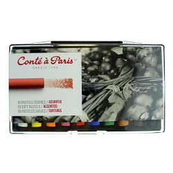 Conte a Paris set of 10 dry pastels in stick plastic packaging