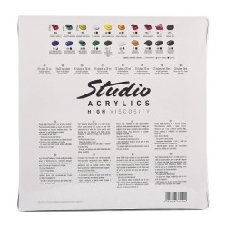 Pebeo studio set of acrylic paints 20x20ml + brush