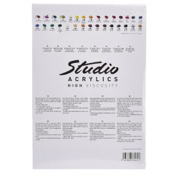 Pebeo studio set of acrylic paints 30x20ml + brush