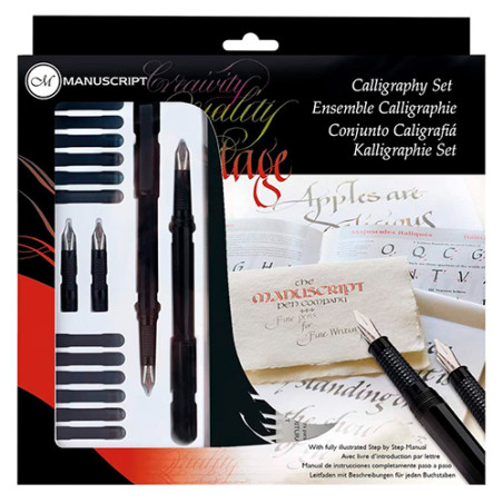 Manuscript calligraphy set for left-handed calligraphy