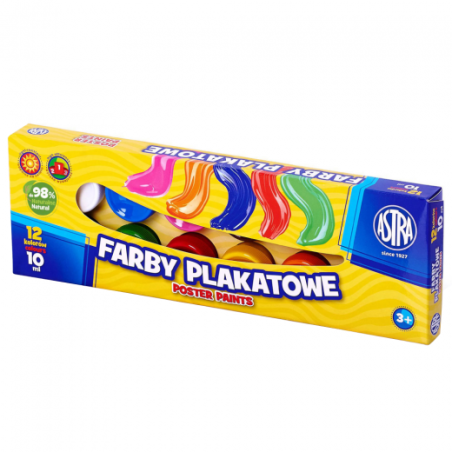 Poster paints Astra 12x10ml - szal art - sklep plastyczny