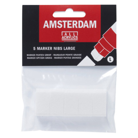 Amsterdam 5 markers nibs large - sklep plastyczny - szał dla plastyków