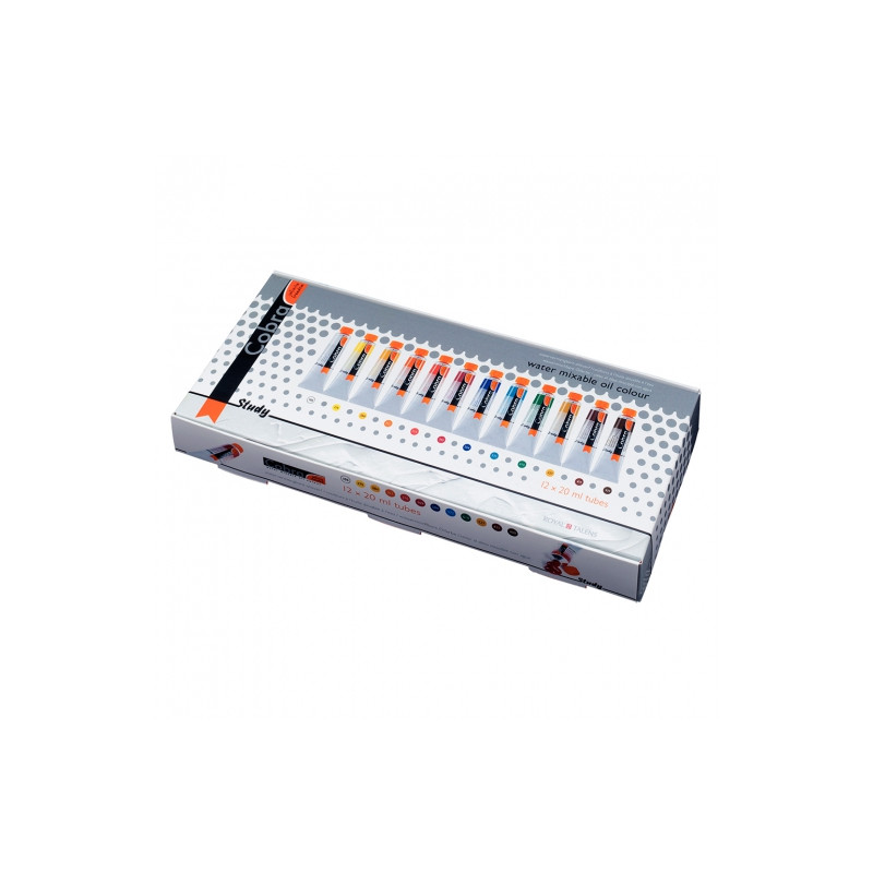Cobra Study Talens water-based paints set 12x20ml - sklep plastyczny -
